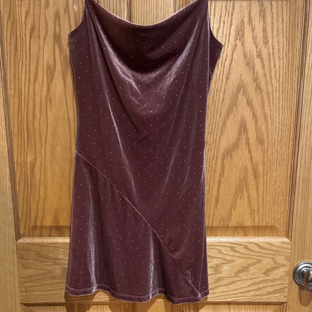 Speechless Velvet Rose Pink Mini Dress with Sparkle